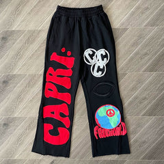 Hellstar Studios Spliced Flared Pants Black/Red