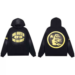Hellstar Retro Washed Loose Hoodie Black/Yellow