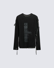 Gothic Skull Print Long Sleeve T-Shirt