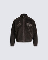 Autumn Winter Embroidered Knight Niche Jacket