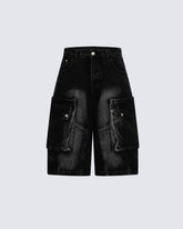 Vintage Washed Distressed Pocket Capri Pants
