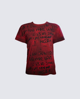 American Distressed Graphic Print Short Sleeve Tee