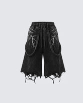 LIGHTNING Series | New Strap Wide-Leg Shorts