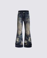 American Vintage Whiskered Flared Jeans