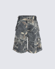 New Camo Utility Wide-Leg Shorts
