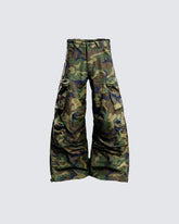 KIIKIO-New Y2K Camo Multi-Pocket Wide Leg Cargo Pants