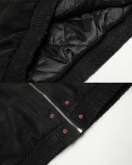 American Retro Fur-Collar Fleece-Lined Cotton Jacket