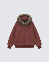 High-Street Striped Loose Hooded Sweatshirt