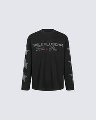 Rhinestone Star Graphic Long Sleeve Shirt
