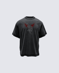 Gothic Angel Graphic Oversized T-shirt