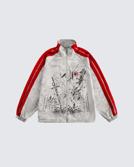 Graphic Print Contrast Stripe Zip Sportswear