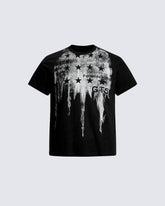 American Casual Retro Star Print T-Shirt