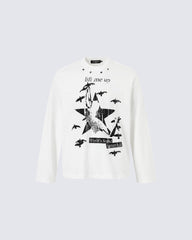 Graphic Printed Long Sleeve T-Shirt