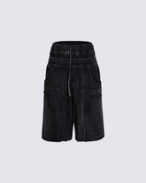 Deconstructed Washed Cropped Football Pants New