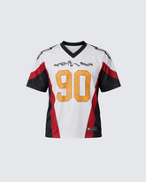 Number Print Color Block Jersey T-Shirt