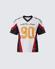 Number Print Color Block Jersey T-Shirt