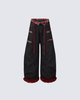 American Retro Plaid Patchwork Denim Pants