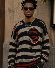 American Street Style Striped Long-Sleeved T-Shirt