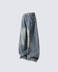 New Vintage Washed Denim Jeans