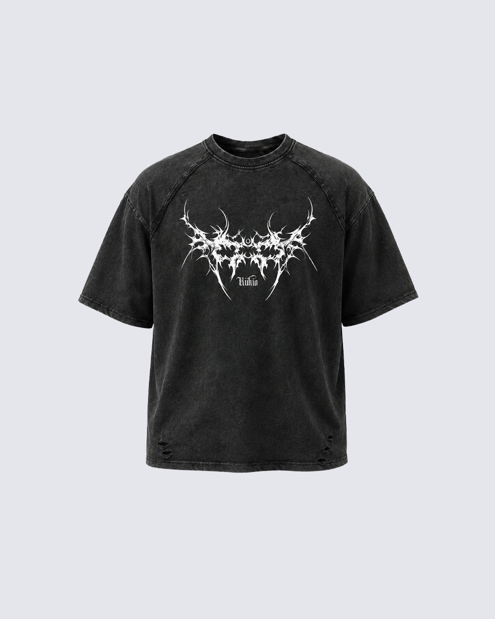Distressed Graphic Print Oversized T-Shirt