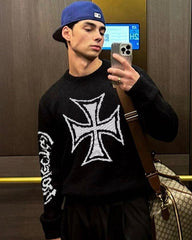 Iron Cross Jacquard Knit