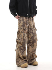 Snake Print Cargo Pants