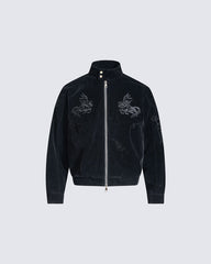Autumn Winter Embroidered Knight Niche Jacket