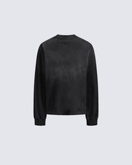 Vintage Distressed Washed Long Sleeve T-Shirt