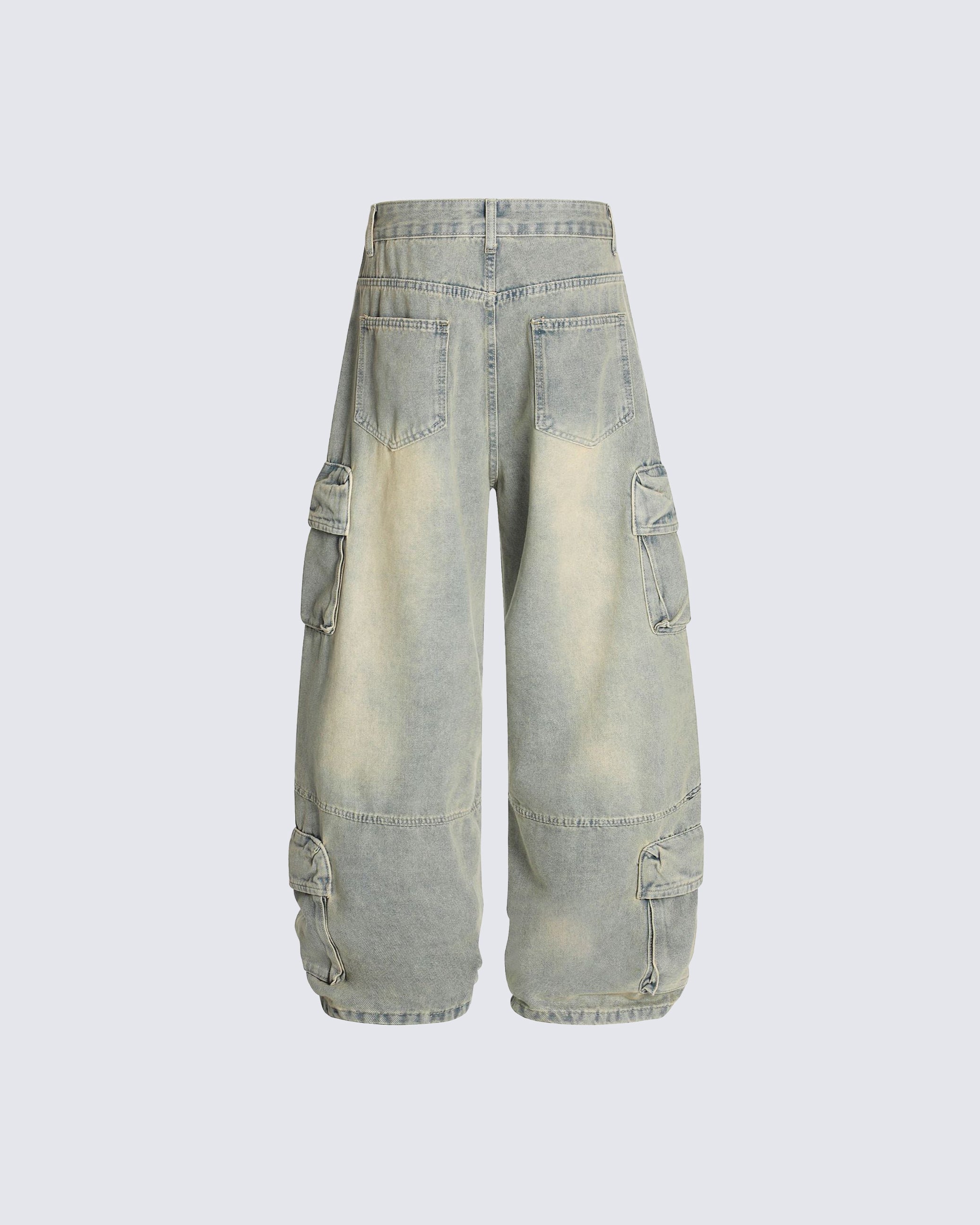 HighStreet Vibe Heavy Wash Multi-Pocket Denim Pants