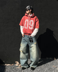 Layered Jersey Hoodie