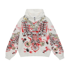 Vale Forever Red Cross Wing Graphic Hoodie