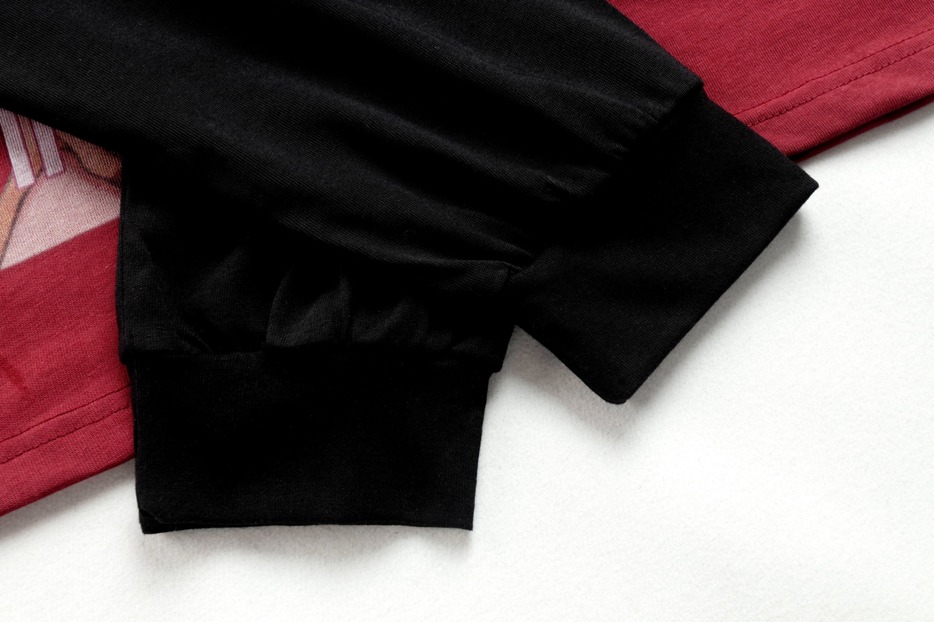 Omirad Anime Graphic Raglan Long Sleeve Tee