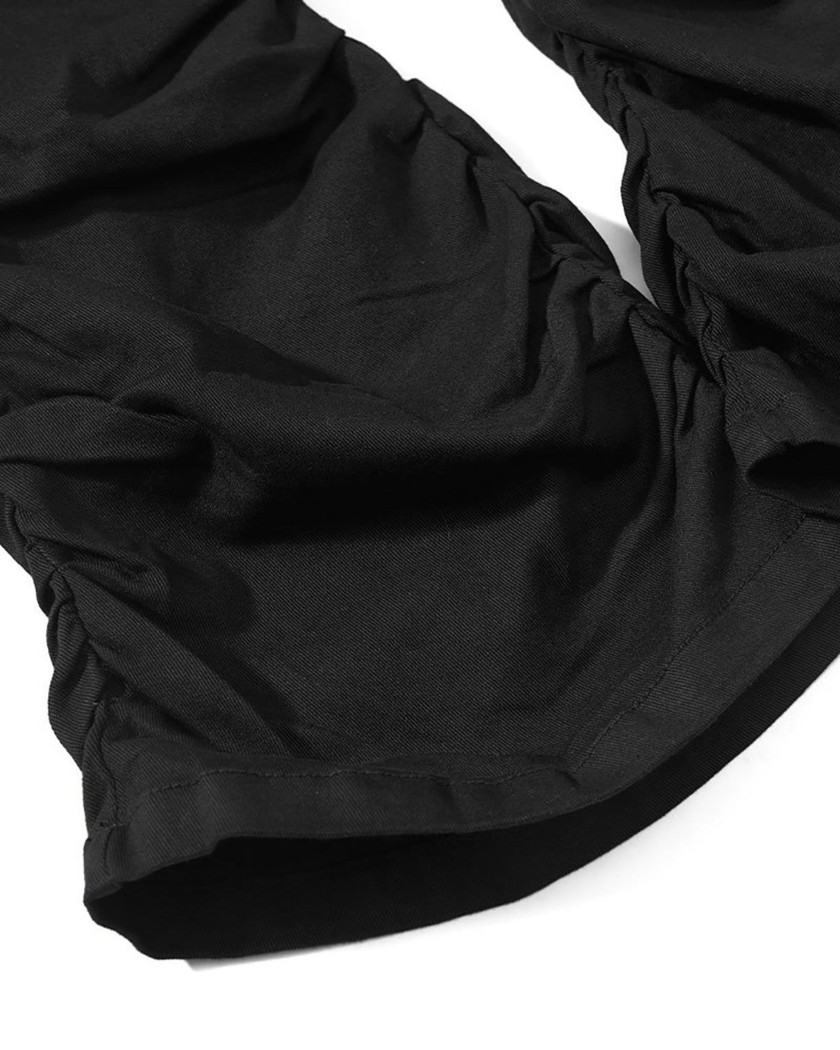 Retro Panel Stacked Cotton Pants