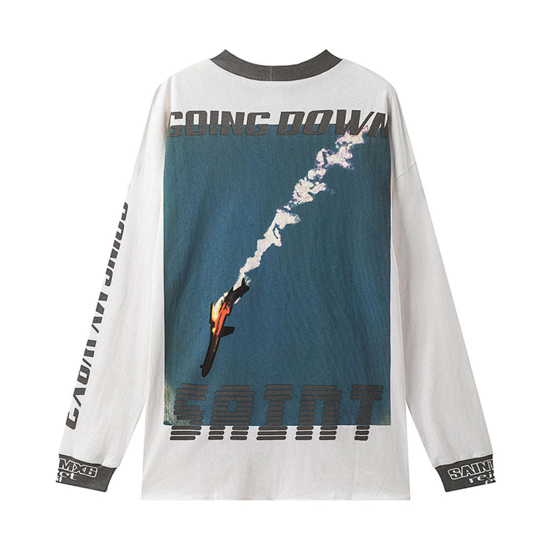 Saint Michael High-Collar Lightning & Arch Logo Sweatshirt