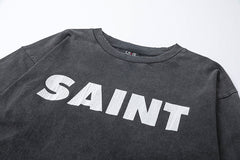 Saint Michael Minimalist Block Logo Long Sleeve Sweatshirt