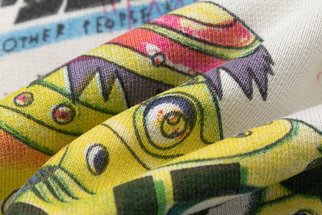 Saint Michael Graffiti Anime Graphic Collaged Sweat Shorts