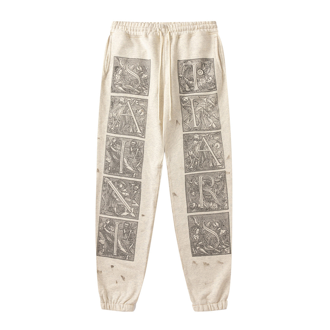 Saint Michael ST334 Grid Panel Graphic Sweatpants