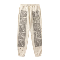Saint Michael ST334 Grid Panel Graphic Sweatpants