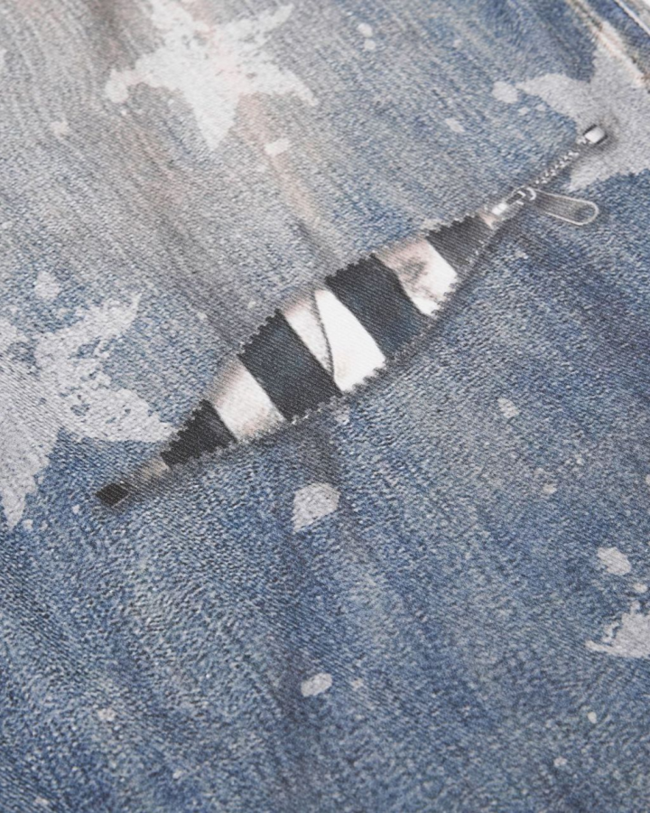 American Vintage Star-Print Wide-Leg Jeans