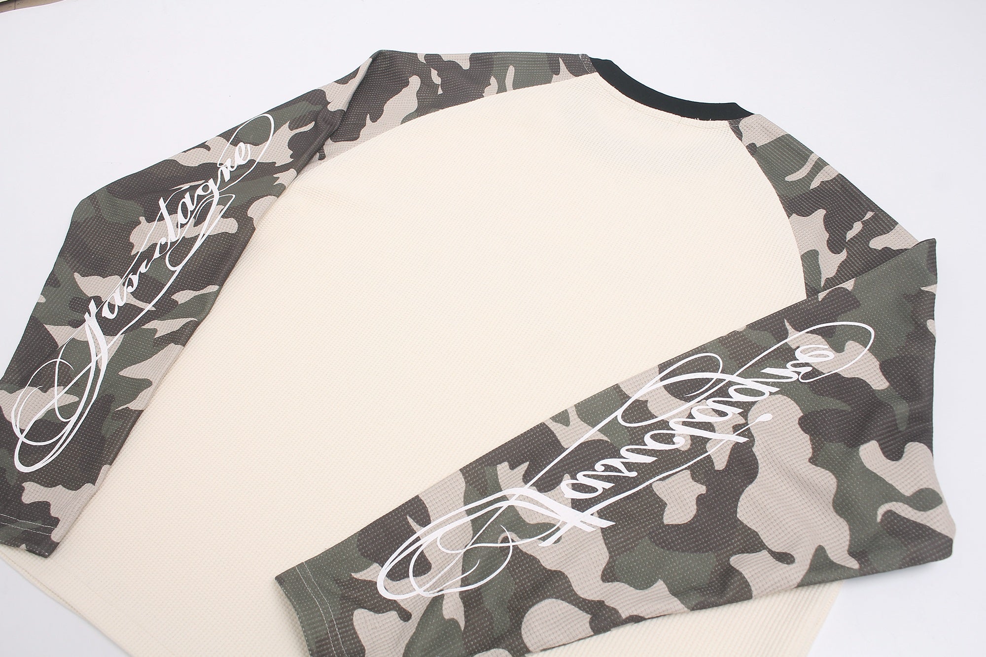 Omirad Camo Sleeve Waffle Long Sleeve