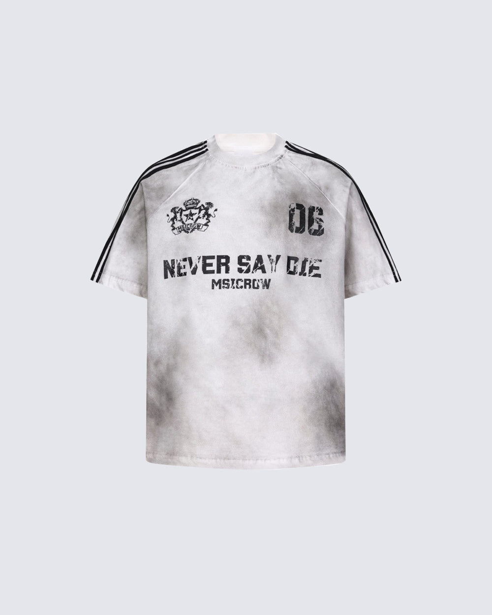 Graphic Print Tie-Dye Short Sleeve T-Shirt