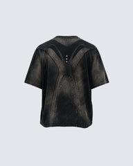 Retro Slob Style Structured Distressed T-Shirt