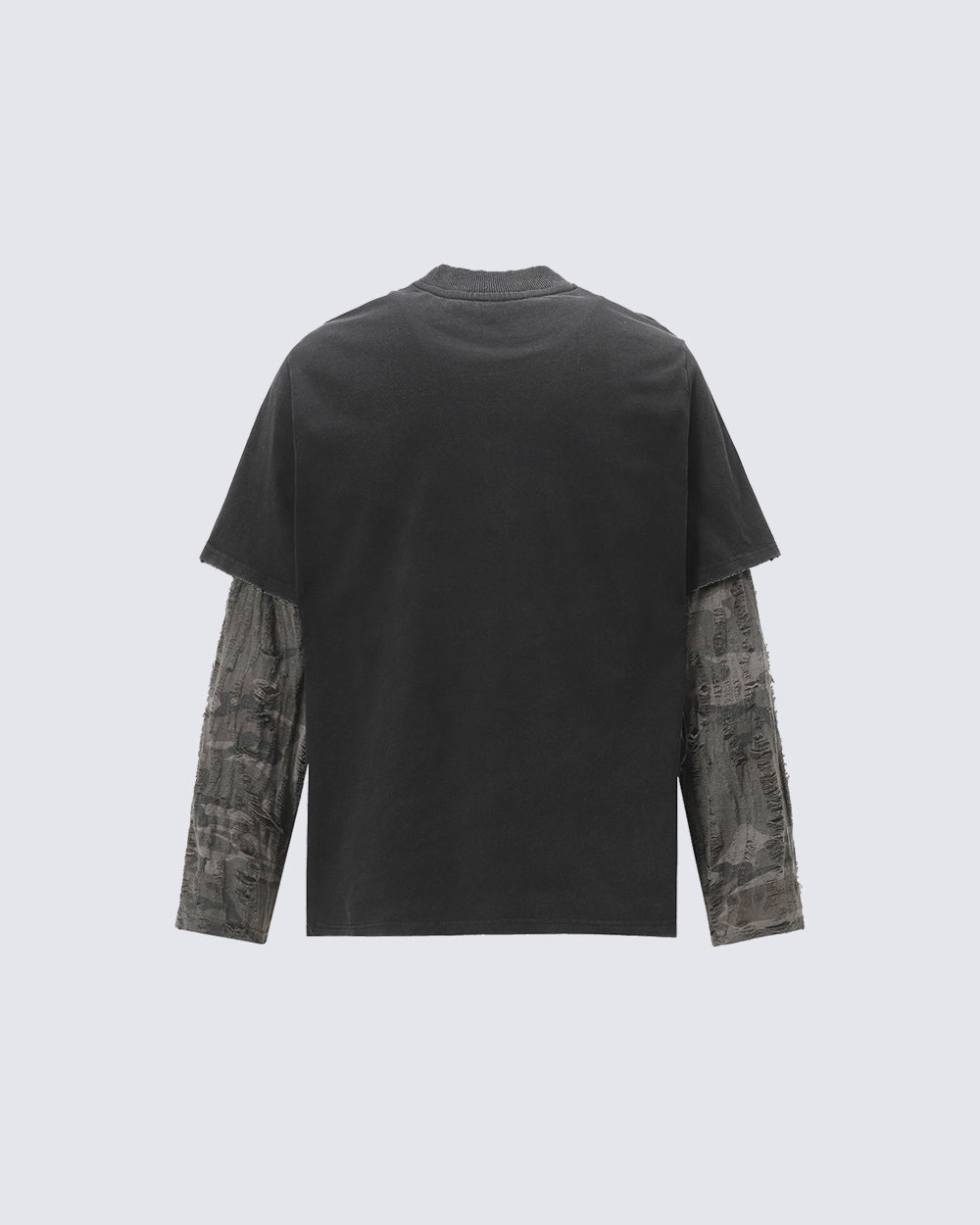 American Street Style Art Print Faux Two-Piece Top