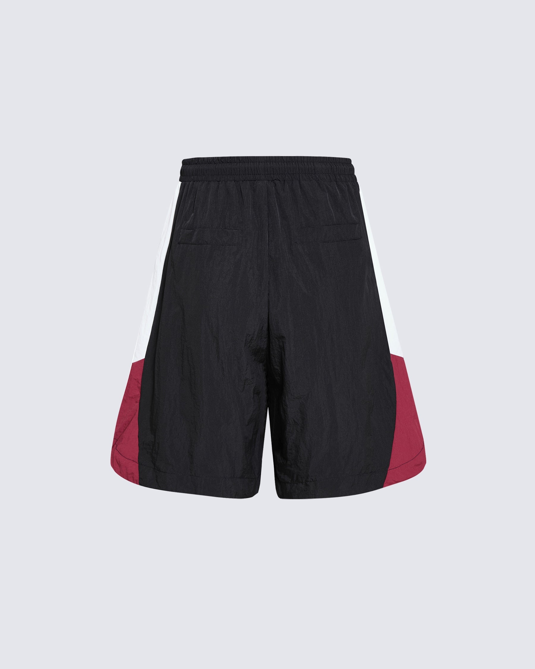 Vintage Colorblock Graphic Track Shorts
