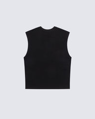 Vintage Washed Text Graphic Sleeveless Tee