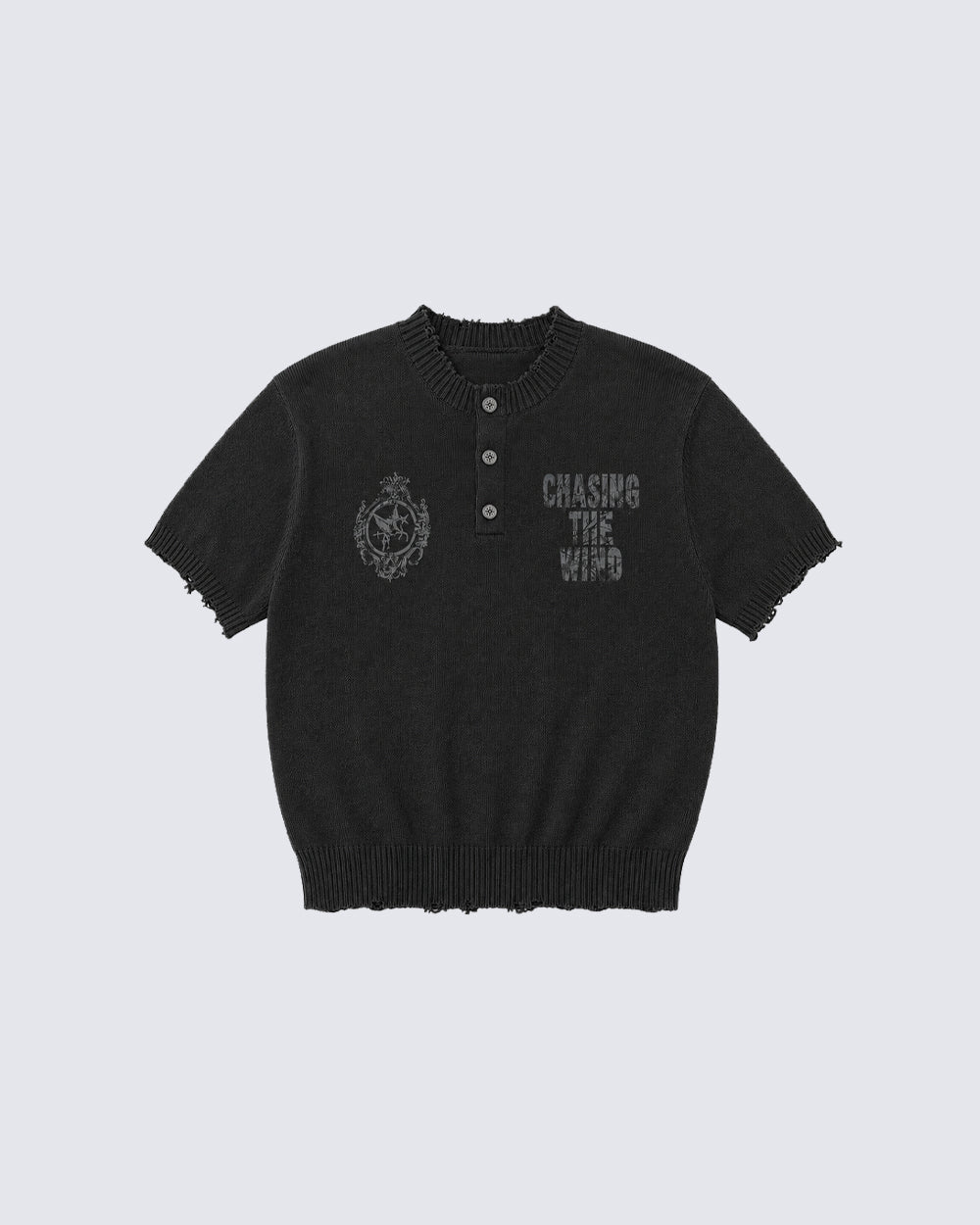American Retro Cross Print Short-Sleeved Shirt