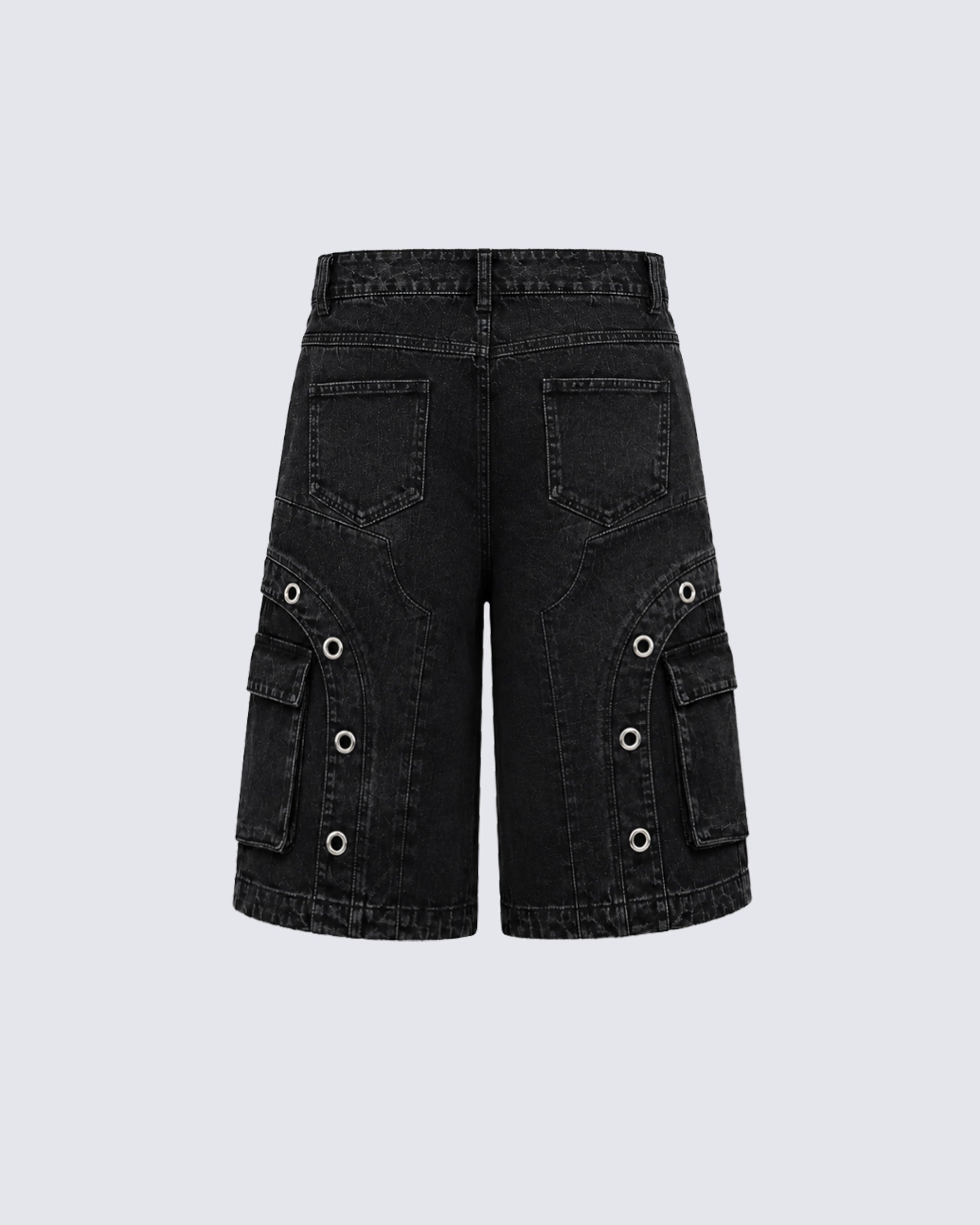Dark Deconstructed Patchwork Wide-Leg Cropped Jeans