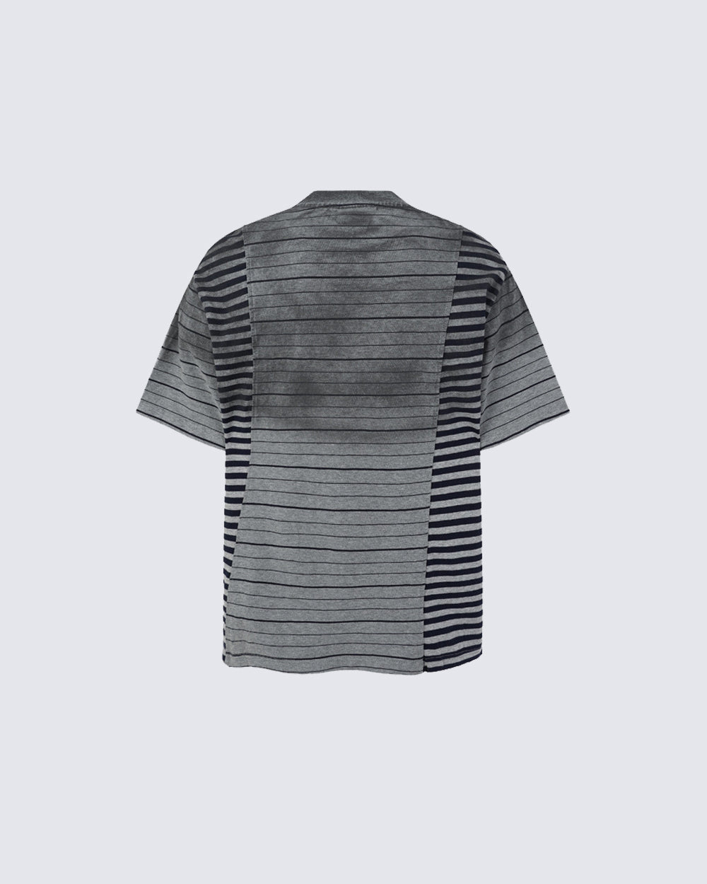 Retro Classic Striped Distressed Short-Sleeved T-Shirt