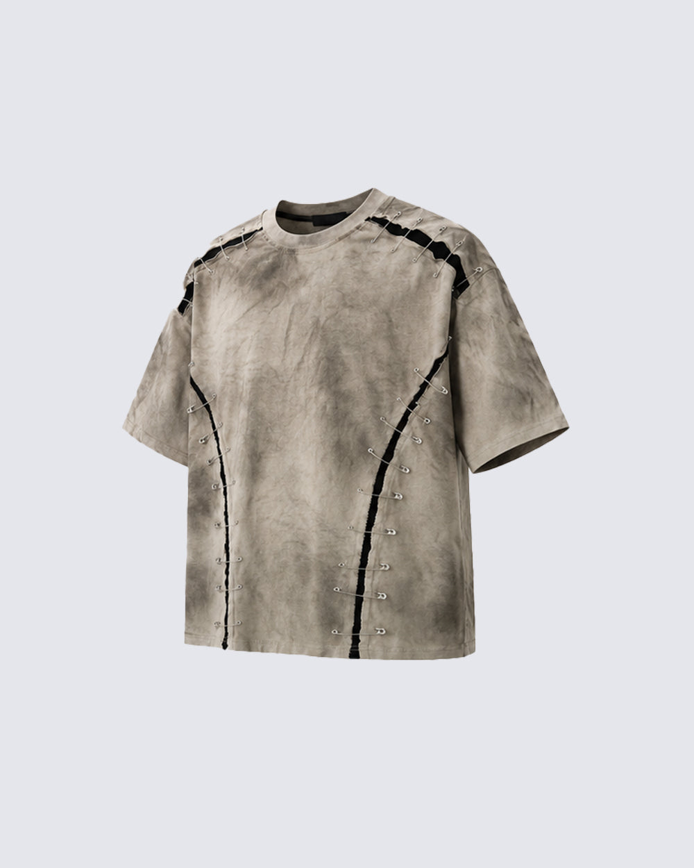 Safety Pin Accent Washed Tee