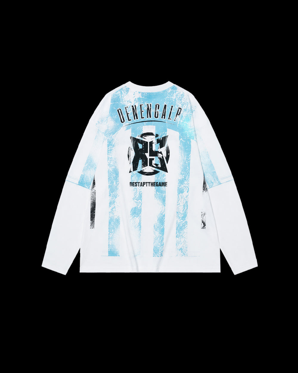 Gothic Long-Sleeve Street Jersey With Graphic Print